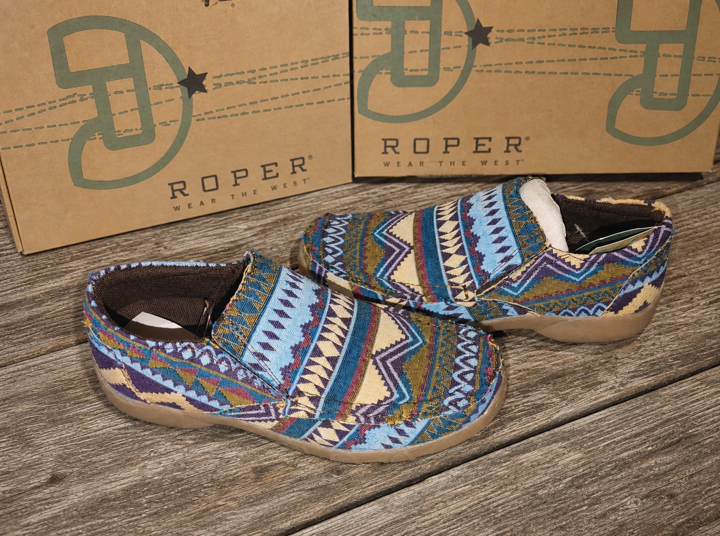 Roper Johnnie Driving Mocs – Blue