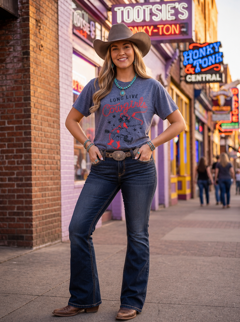 Wrangler Long Live Cowgirls Graphic Tee