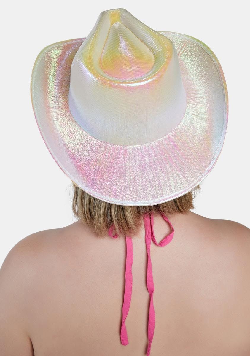 Iridescent White Lightweight Hat