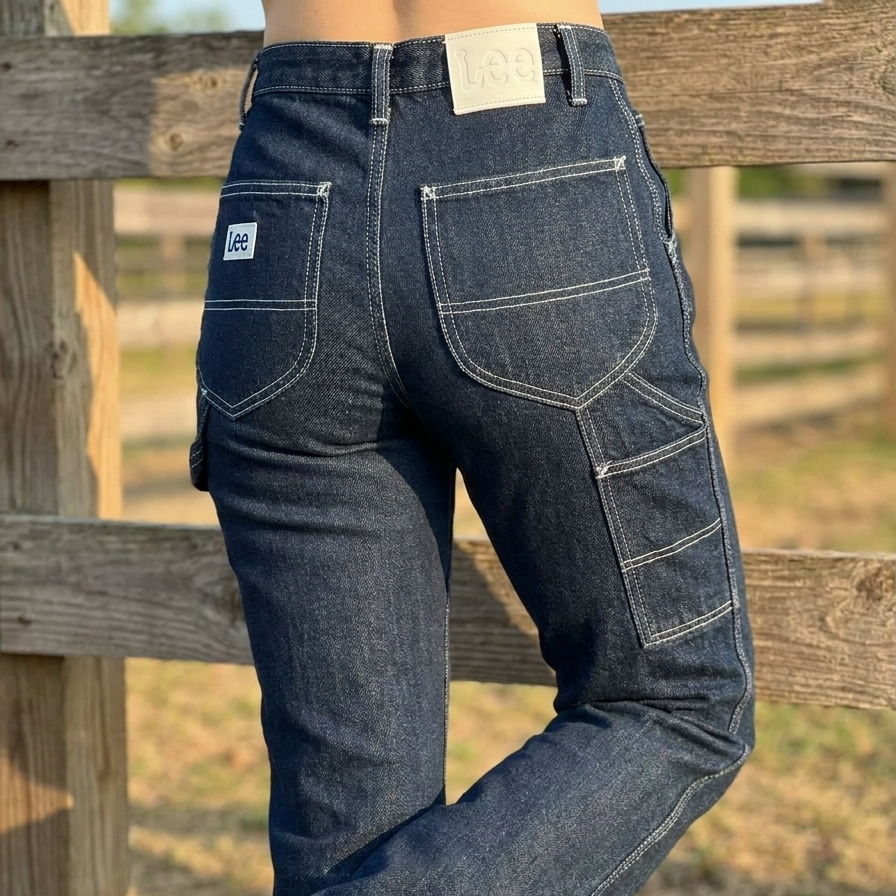 Lee High Rise Dark Wash Carpenter Jeans