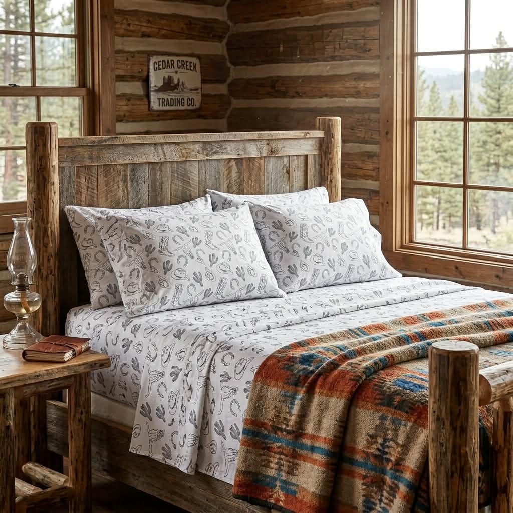 Western Icons King 4-Piece Sheet Set
