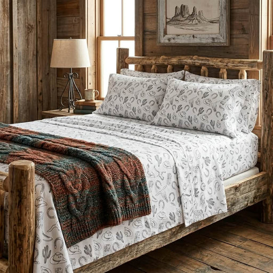 Western Icons King 4-Piece Sheet Set