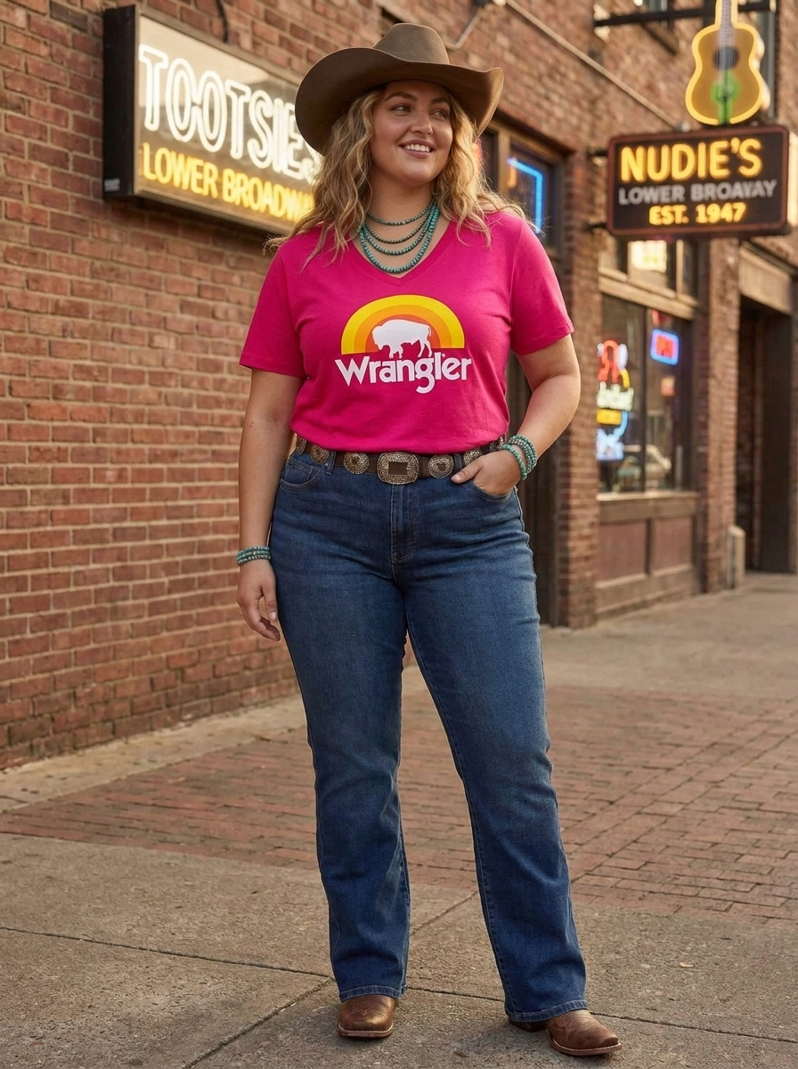Wrangler Pink Bison Graphic Tee