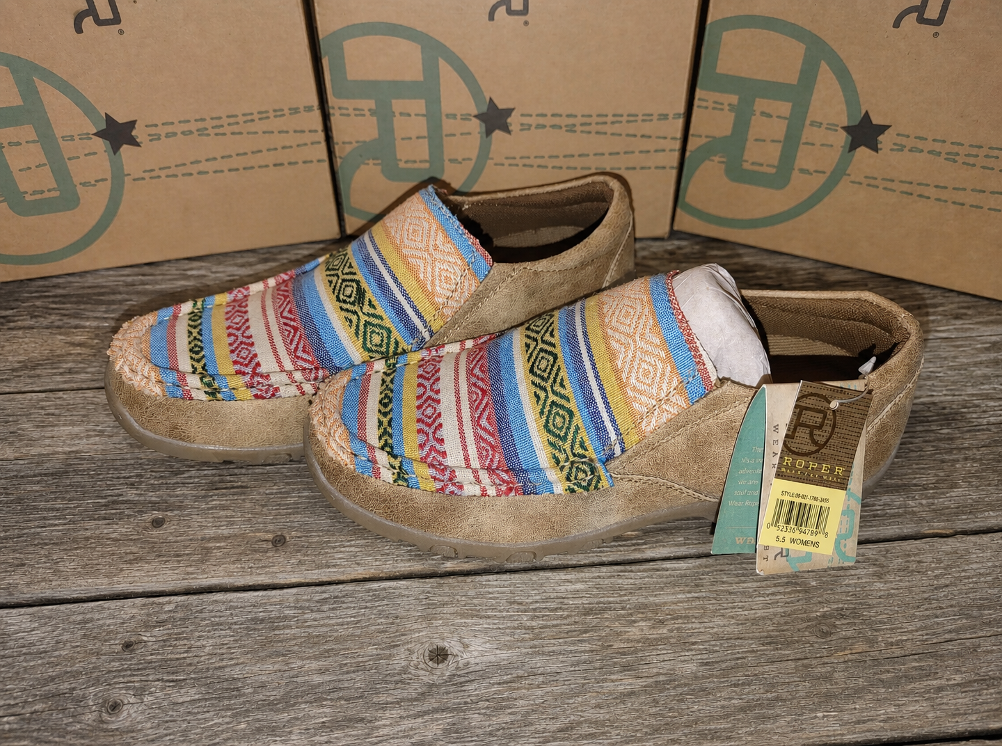 Roper Johnnie Driving Mocs – Beige