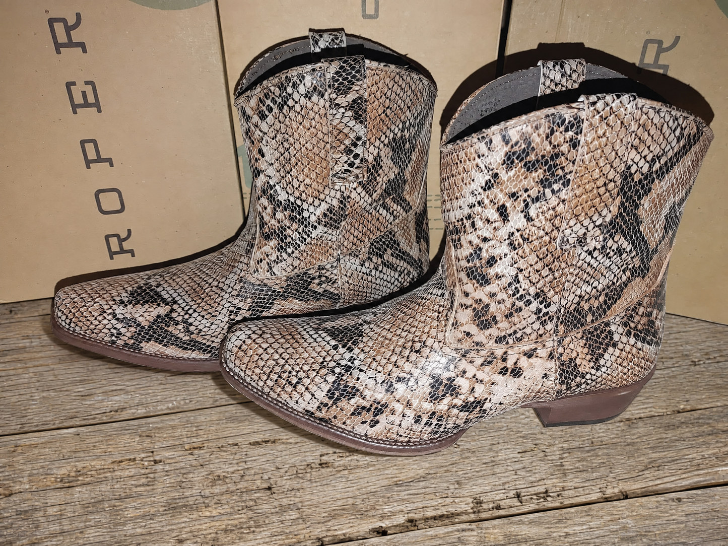 Roper Python Ankle Boots