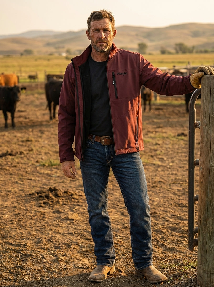 Mens Rust Western Jacket