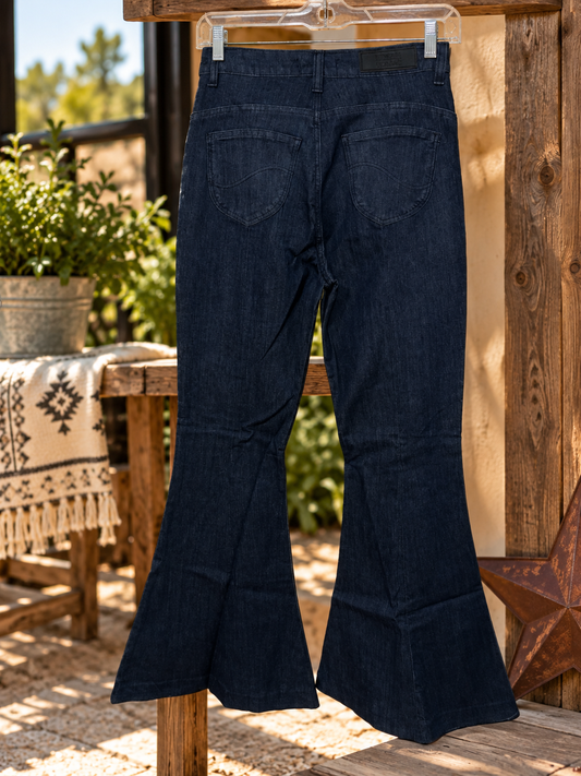 Lee Body Optix Cushnie Super Flare Jeans – Dark Indigo