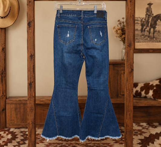 L&B Dark Wash Extreme Flare Jeans