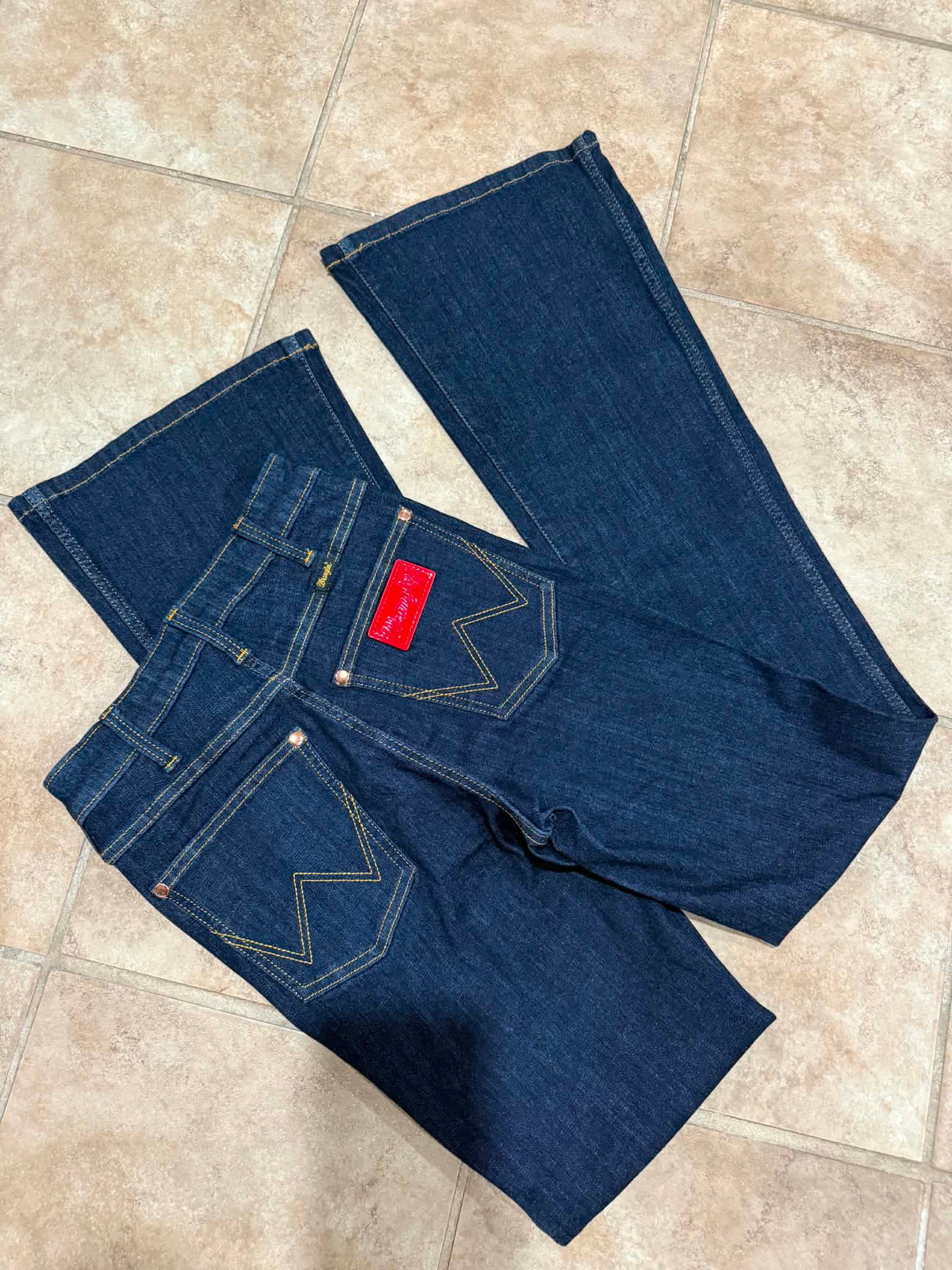 Wrangler x Lainey Wilson Red Patch Flare Jeans