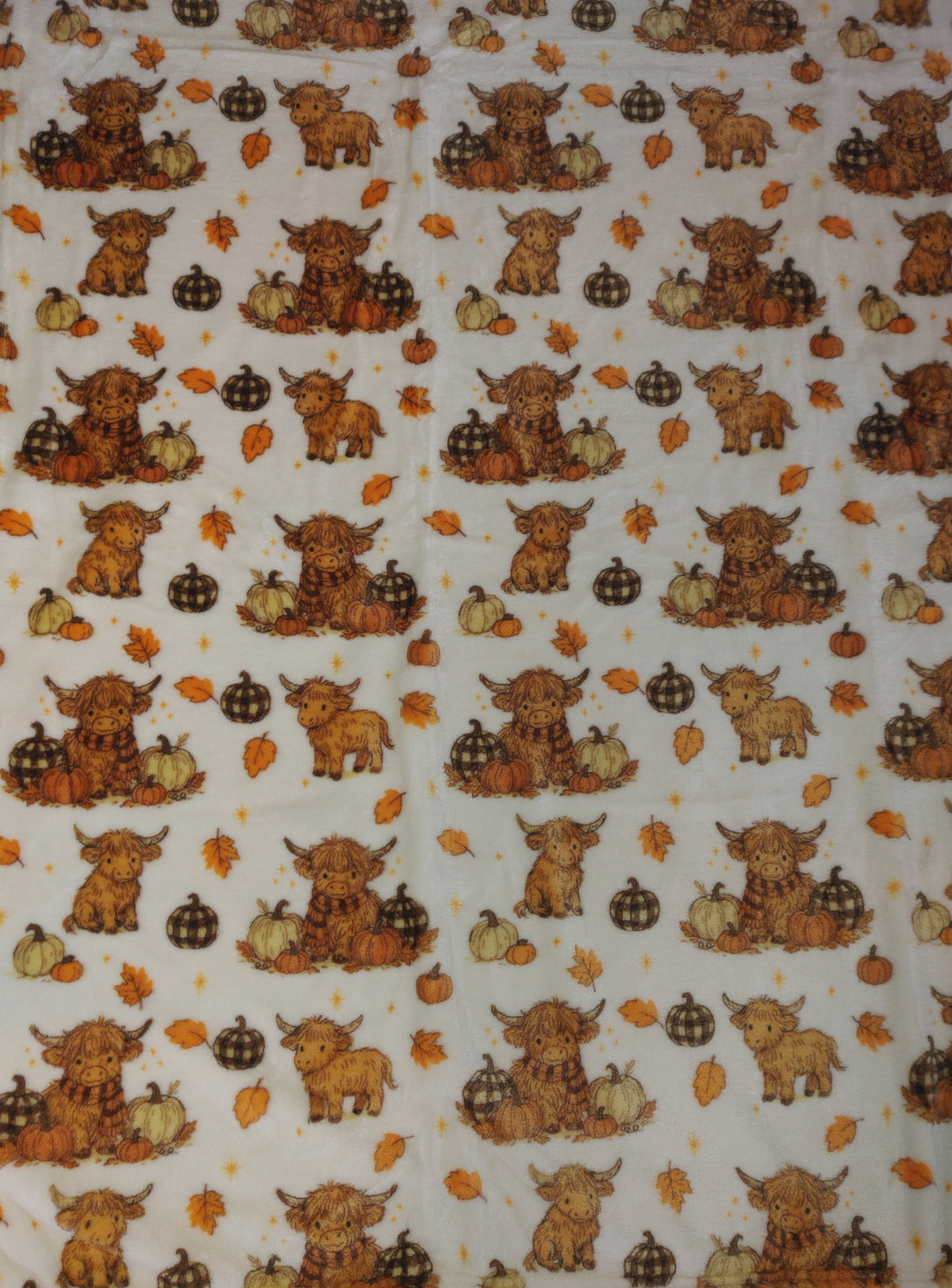 Highland Cow Harvest Throw Blanket — 50" x 60"