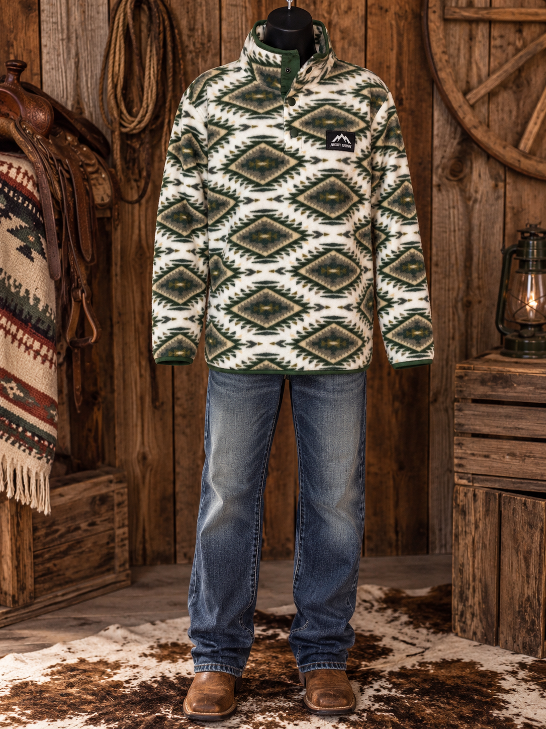 Men’s Pine Country Southwestern Fleece Pullover