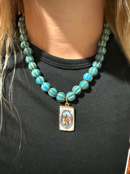Chunky Cowgirl Beaded Necklace