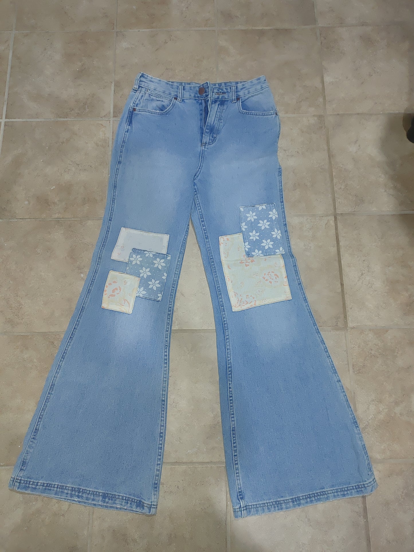 Wrangler X Billabong Patchwork Flared Jeans
