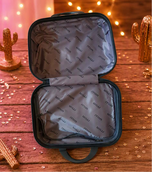 Brown Western Hard-Shell Mini Travel Case
