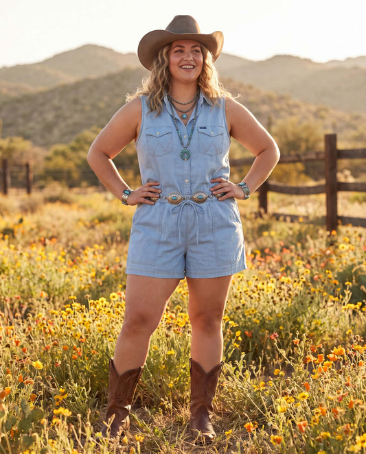 Wrangler Lightweight Chambray Denim Romper