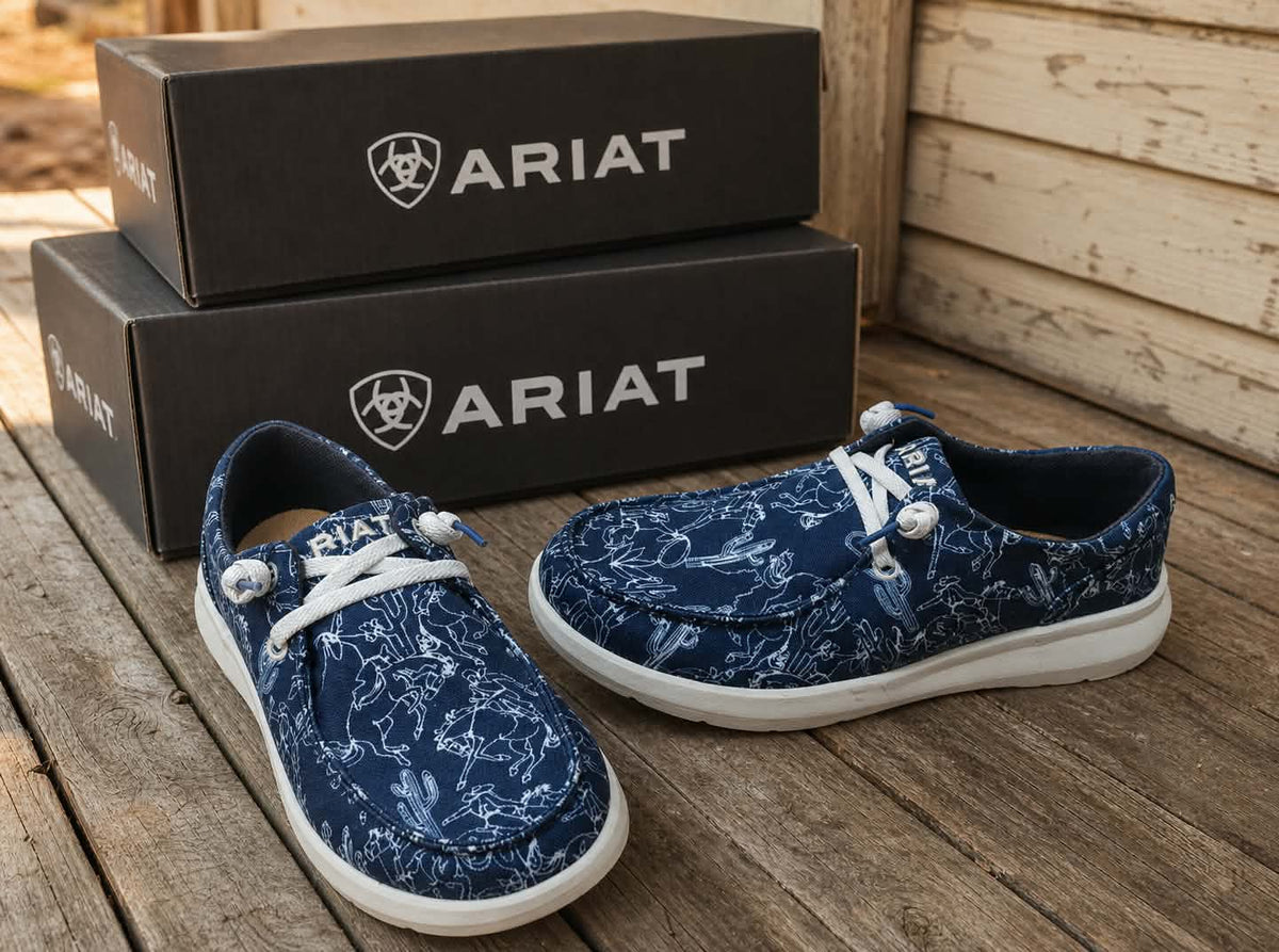 Ariat Hilo Blue Western Artwork Shoes