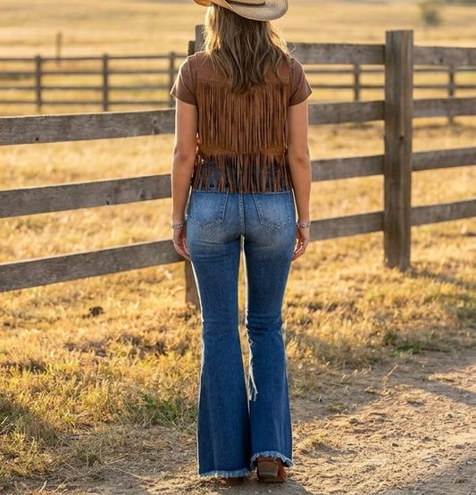KanCan High-Rise Front-Seam Flare Jeans