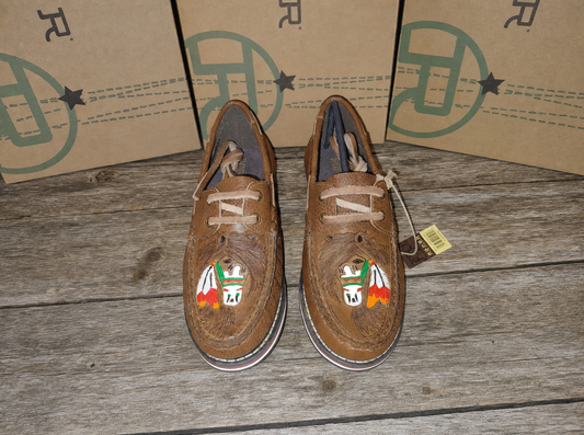 Roper Filly Brown Leather Moccasins