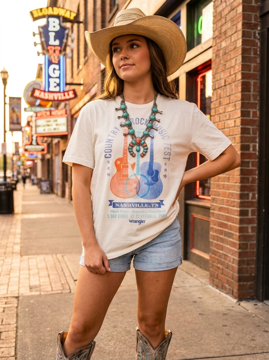 Wrangler Nashville Music Fest Tee