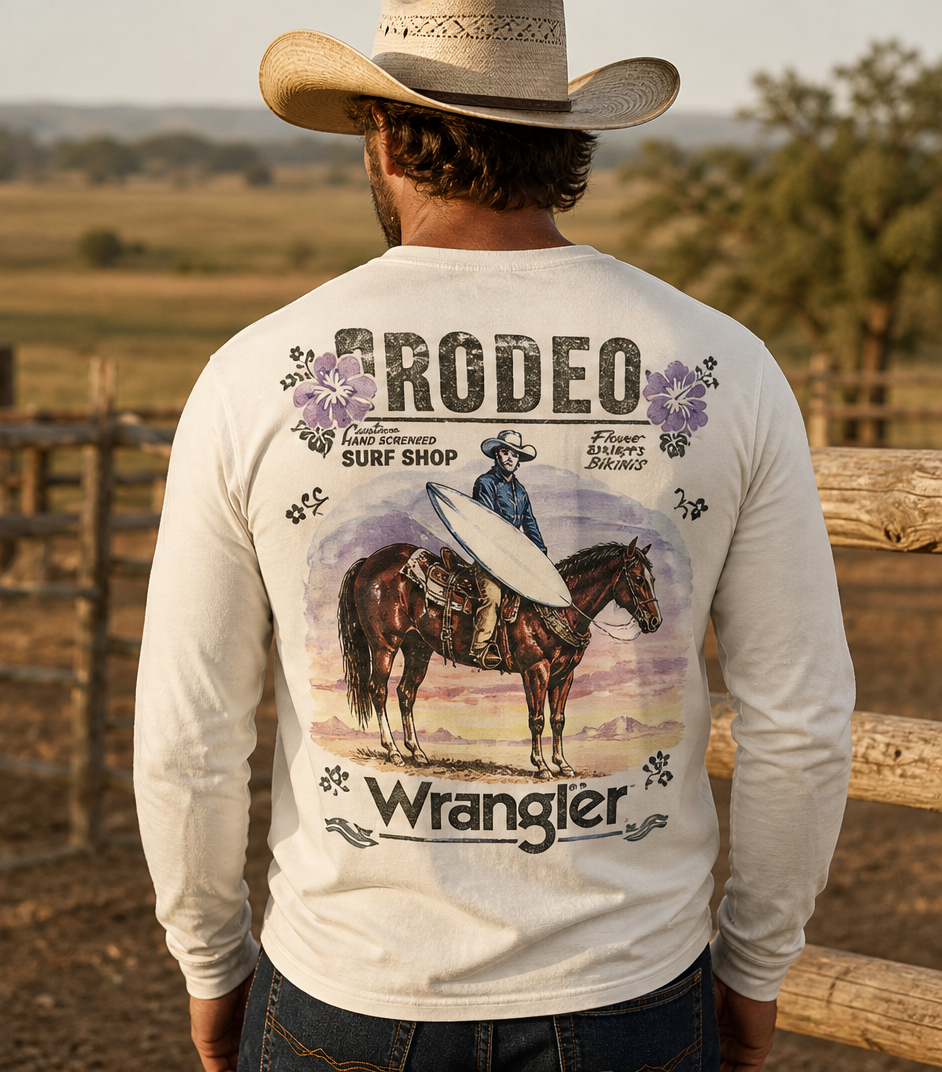 Wrangler Rodeo Surf Shop Long Sleeve Tee
