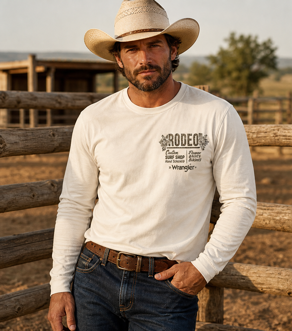 Wrangler Rodeo Surf Shop Long Sleeve Tee