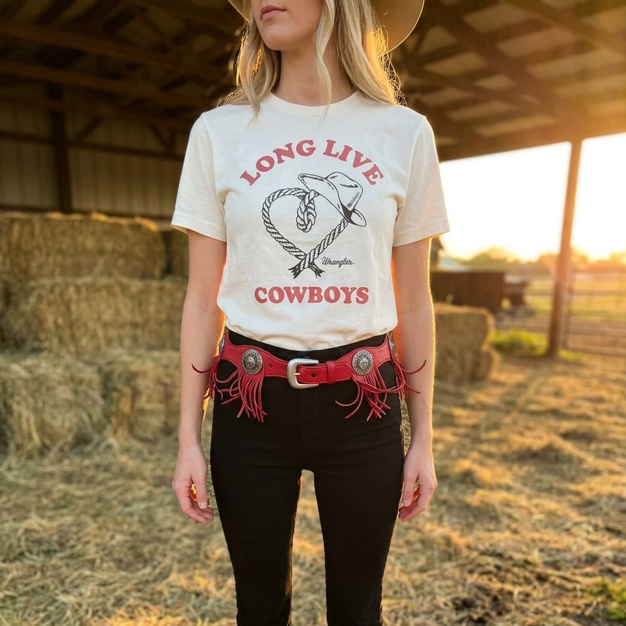 Wrangler Long Live Cowgirls Graphic Tee