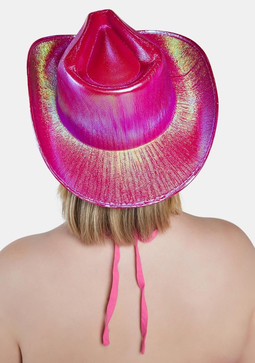 Dark Pink Holographic Lightweight Hat