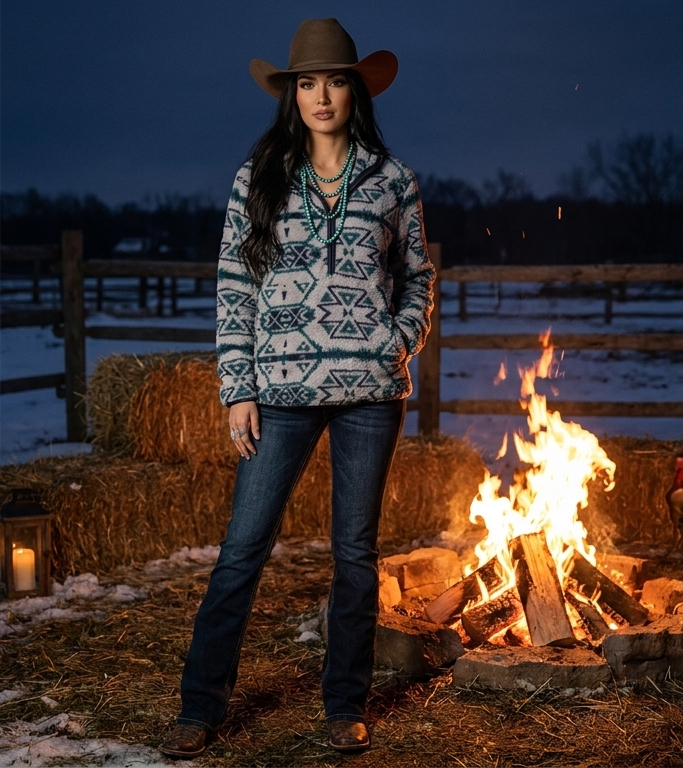 Ariat R.E.A.L. Berber Teddy Fleece Hooded Pullover