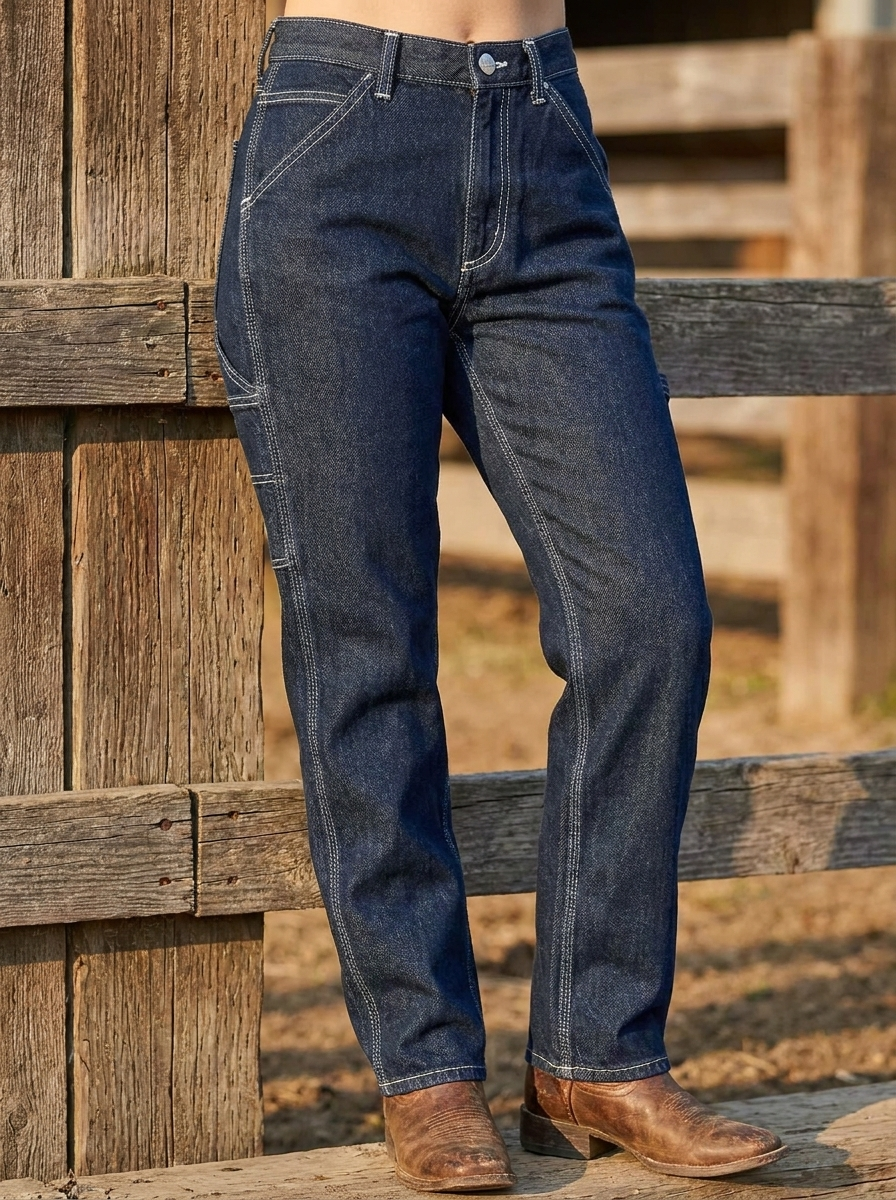 Lee High Rise Dark Wash Carpenter Jeans