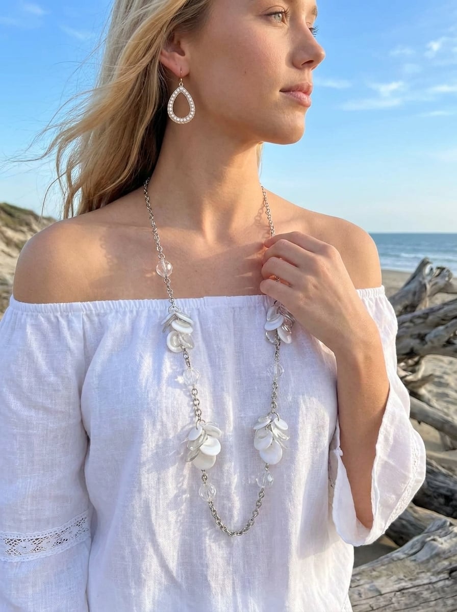 Coastal Cowgirl Beaded Necklace & Earring Set