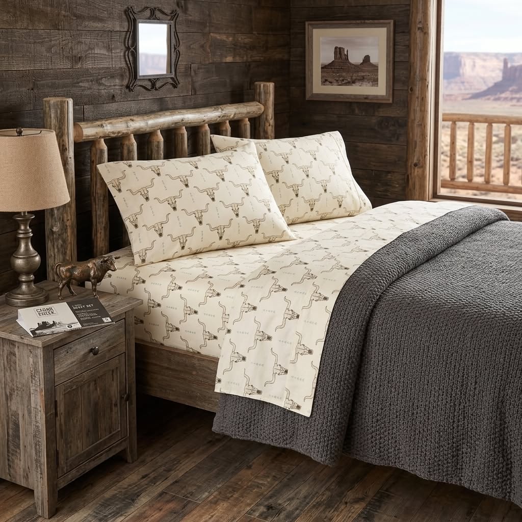 Longhorn King 4-Piece Sheet Set