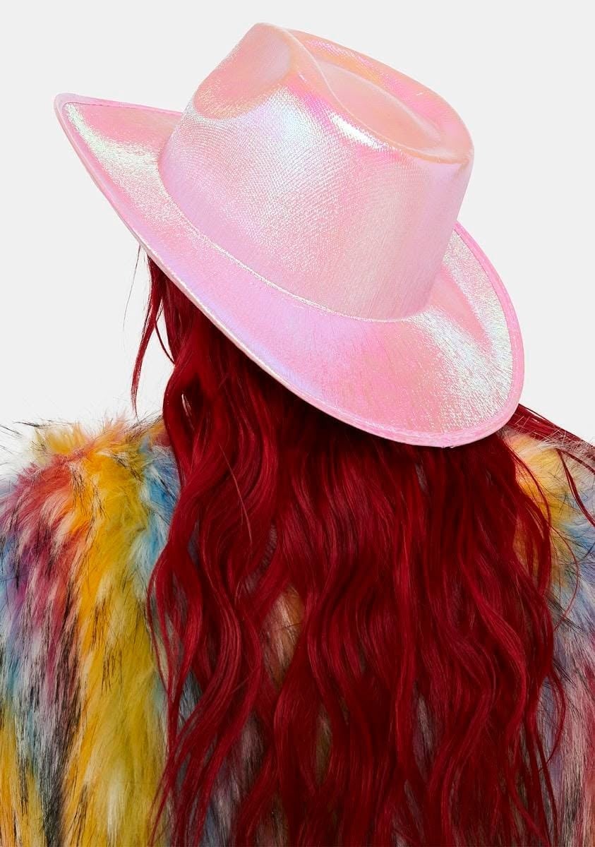Light Pink Holographic Lightweight Hat