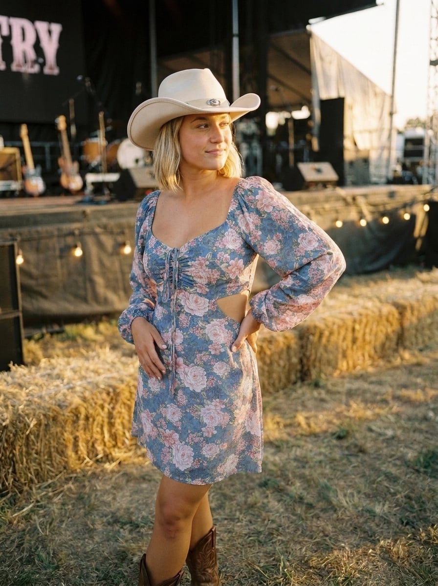 Blue Floral Dress