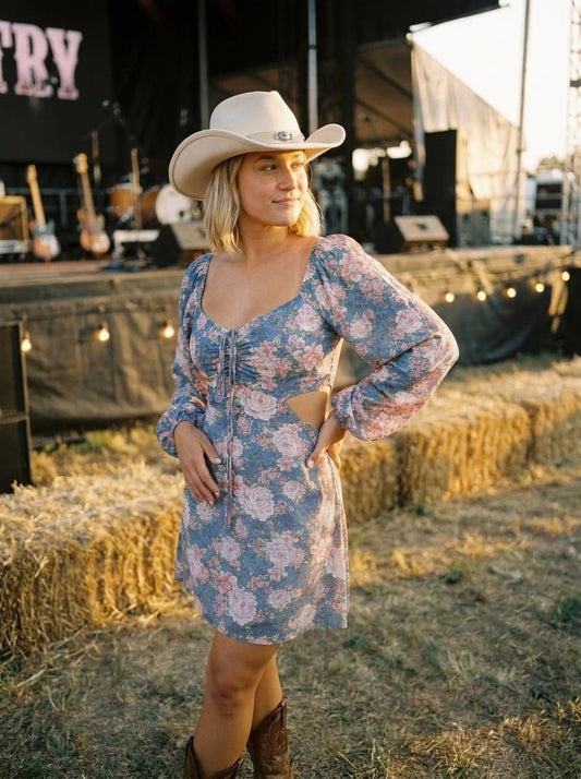 Blue Floral Dress