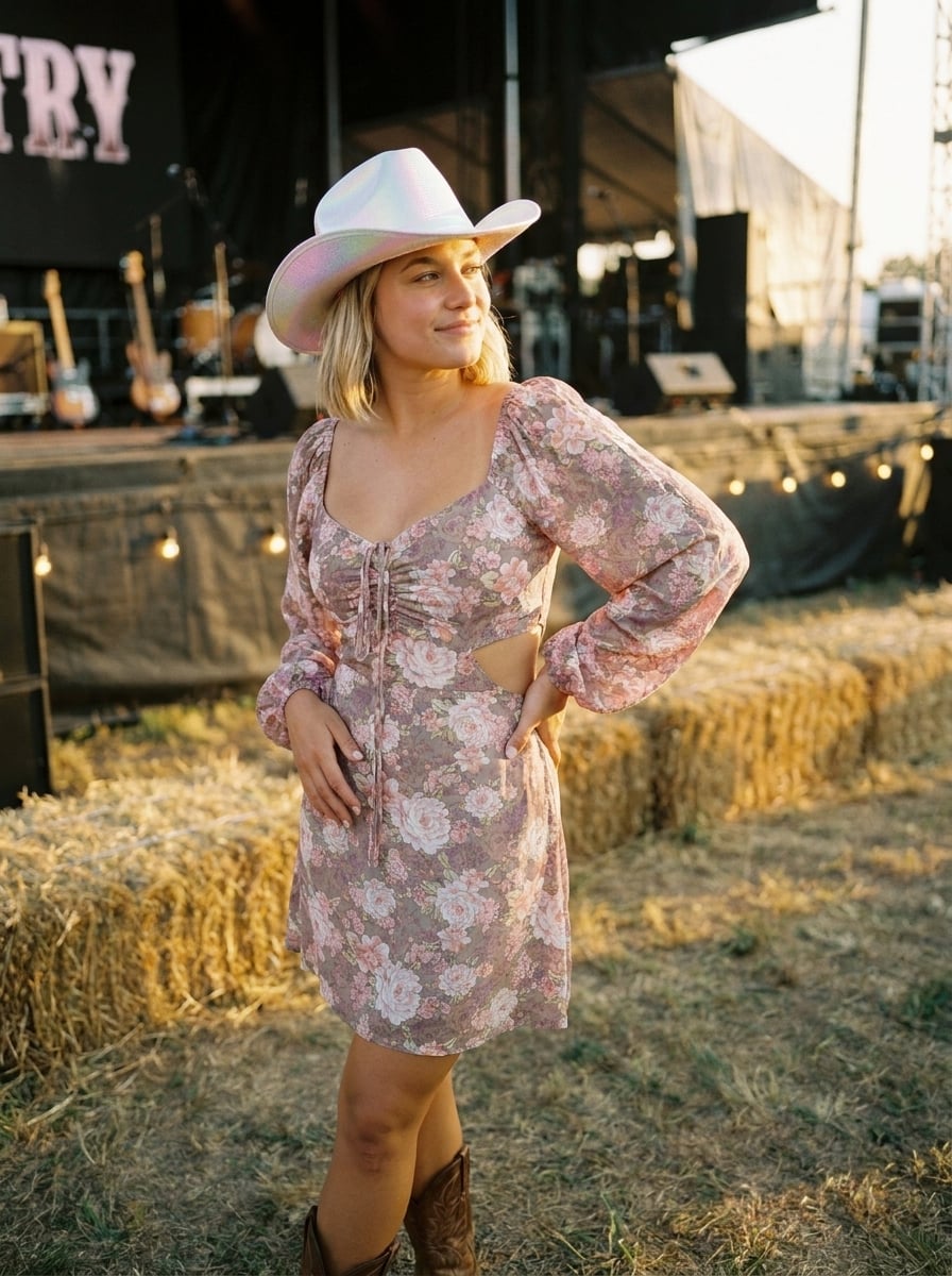 Dusty Taupe Rose Dress