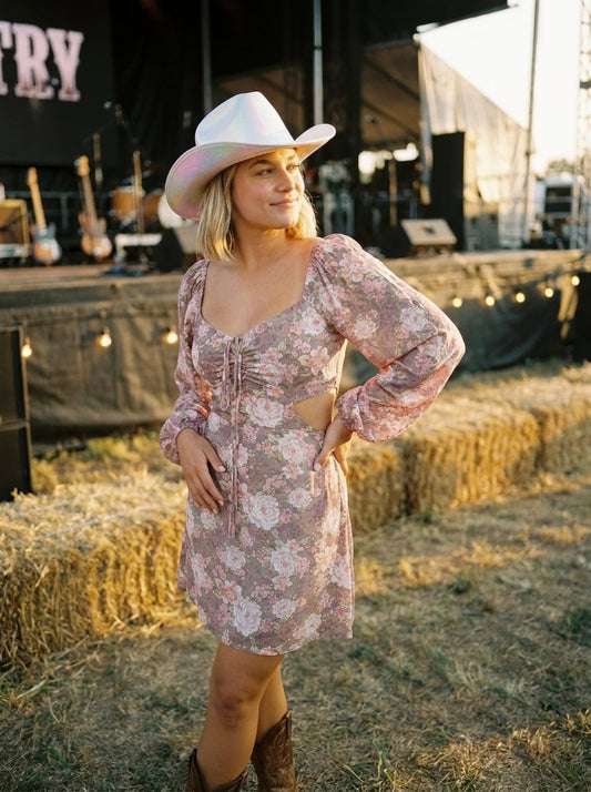 Dusty Taupe Rose Dress