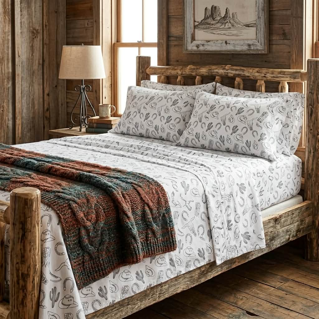 Western Icons King 4-Piece Sheet Set