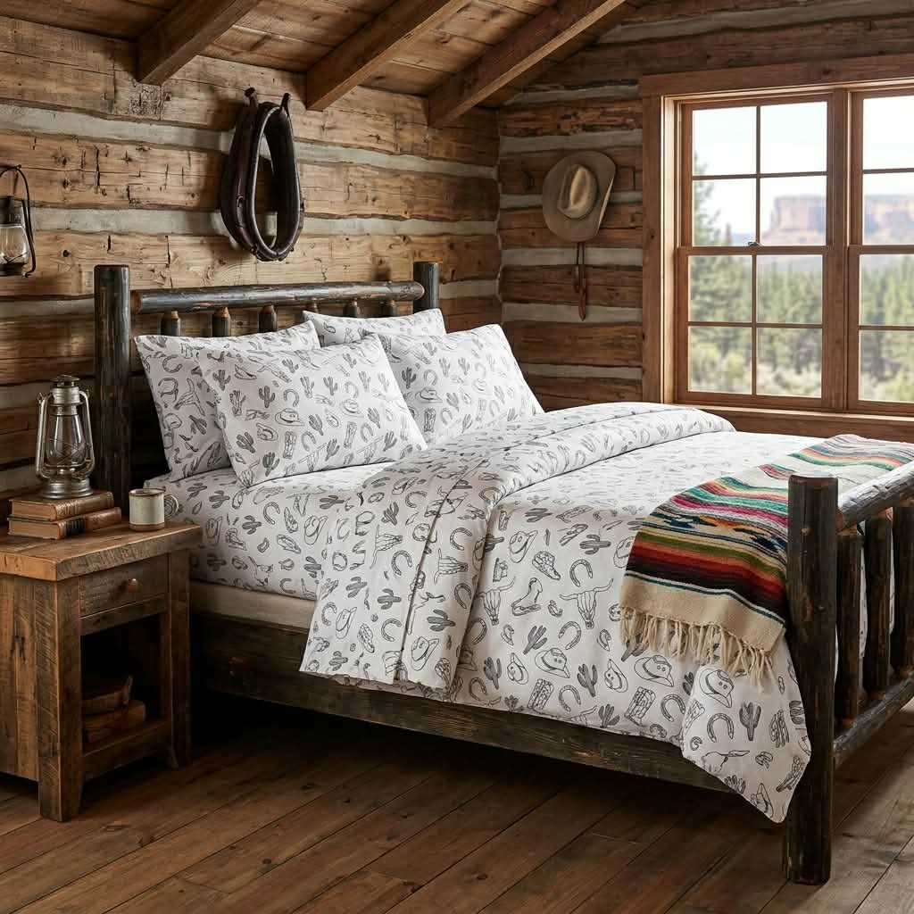 Western Icons King 4-Piece Sheet Set