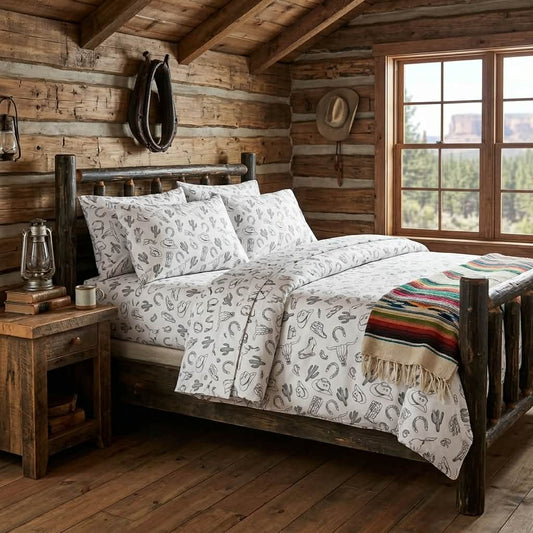 Western Icons King 4-Piece Sheet Set