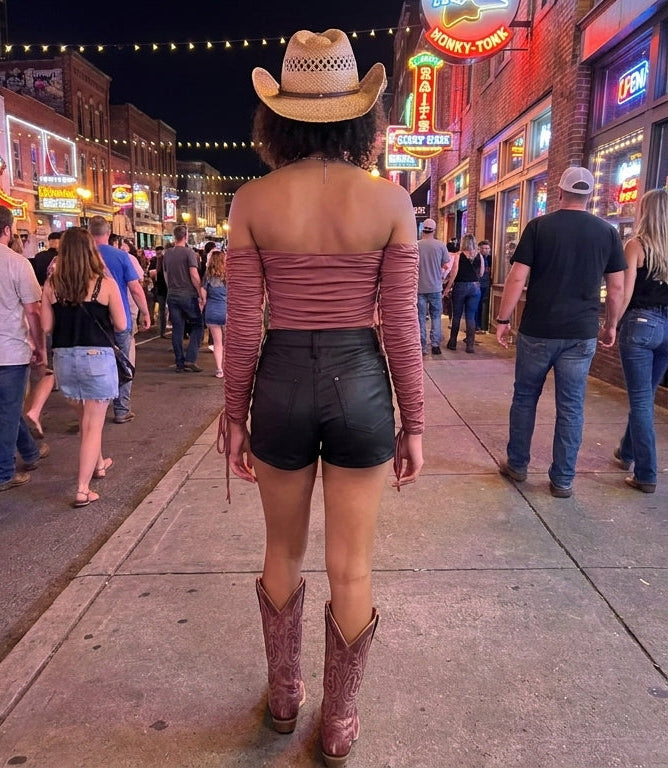 Mauve Ruched Bodysuit