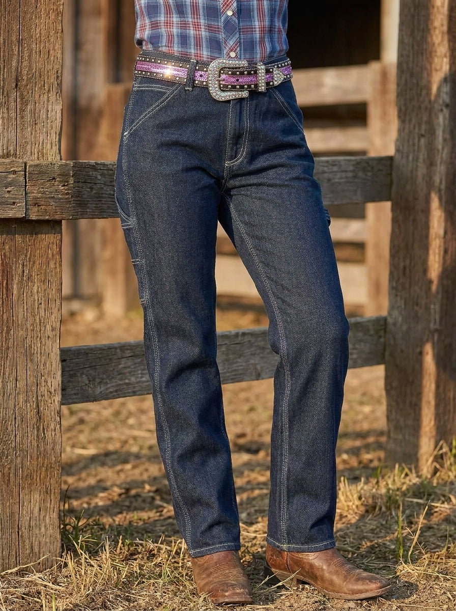 Purple Sequin Western Belt