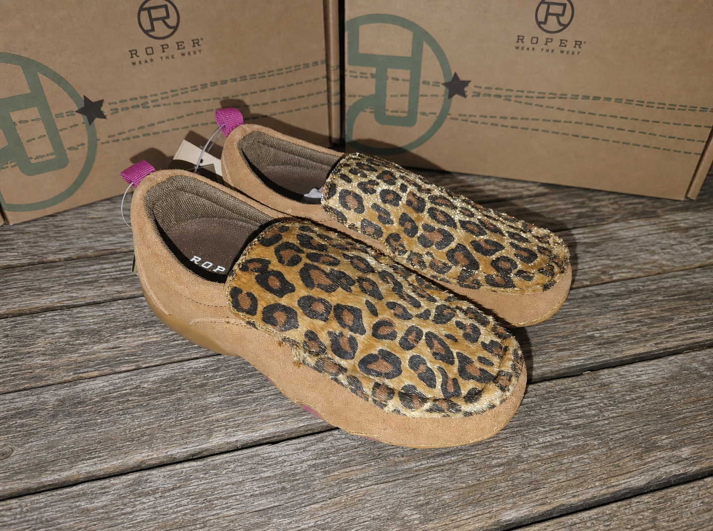 Roper Bailey Leopard Moccasins