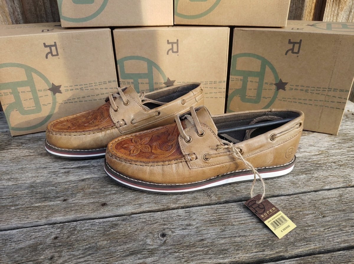 Roper Cheyenne Leather Moccasins
