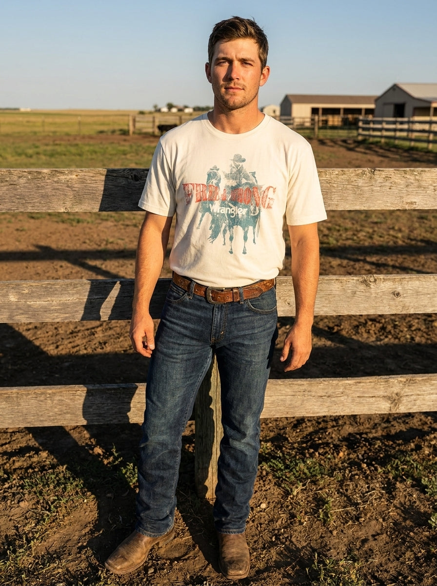 Wrangler Free & Strong Cowboy Desert Tee