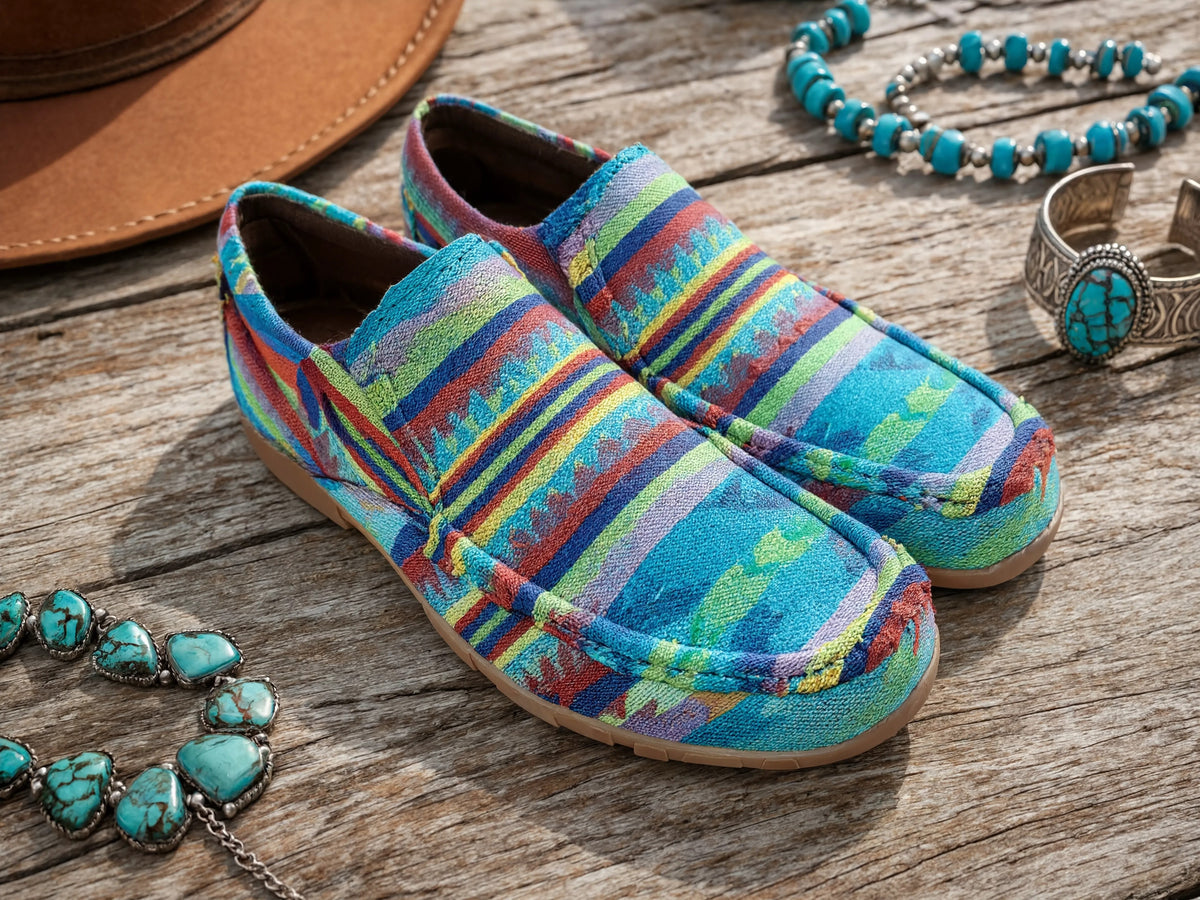 Roper Multicolor Western Driving Moccasins