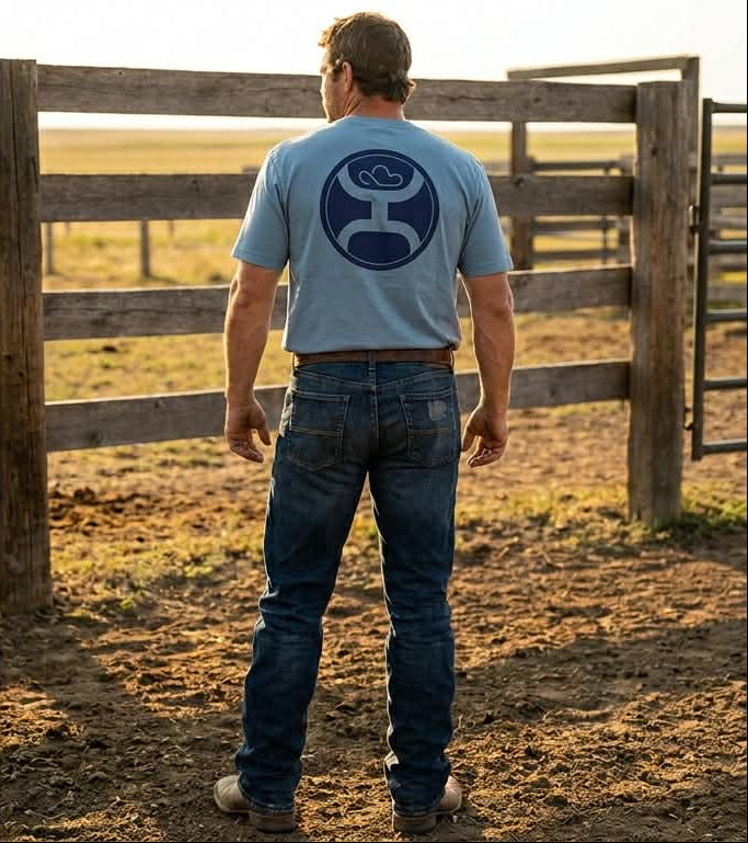 Hooey Logo Graphic Tee - Heather Blue