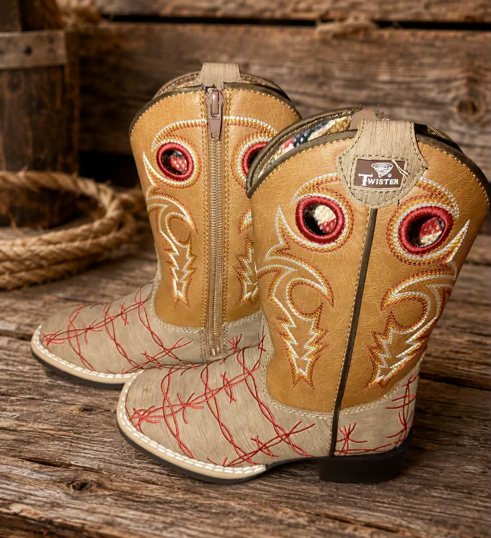Twister Boys Ryder Square Toe Cowboy Boots