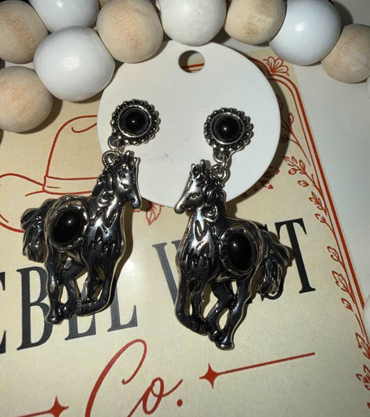 Bucking Horse Statement Earrings