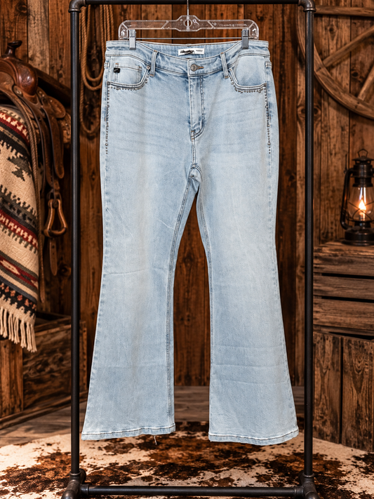 KanCan Rhinestone Flare Jeans