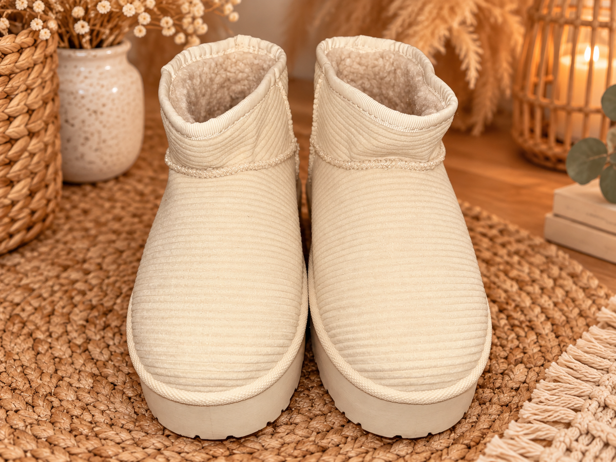 Cloud Nine Corduroy Cozy Boots – Ivory